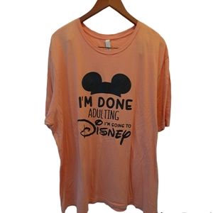 Unisex Bella Canvas Im Done Adulting Im Going To Disney tee size 4XL